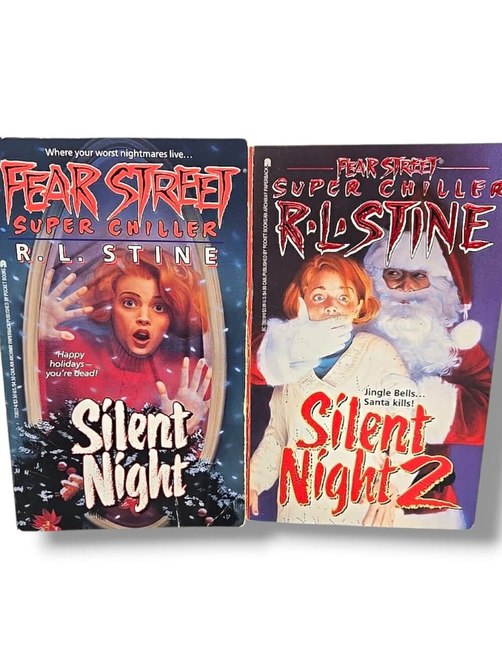 Silent Night 1 & 2 - R.L. Stine Fear Street Super Chiller Vintage Horror Set